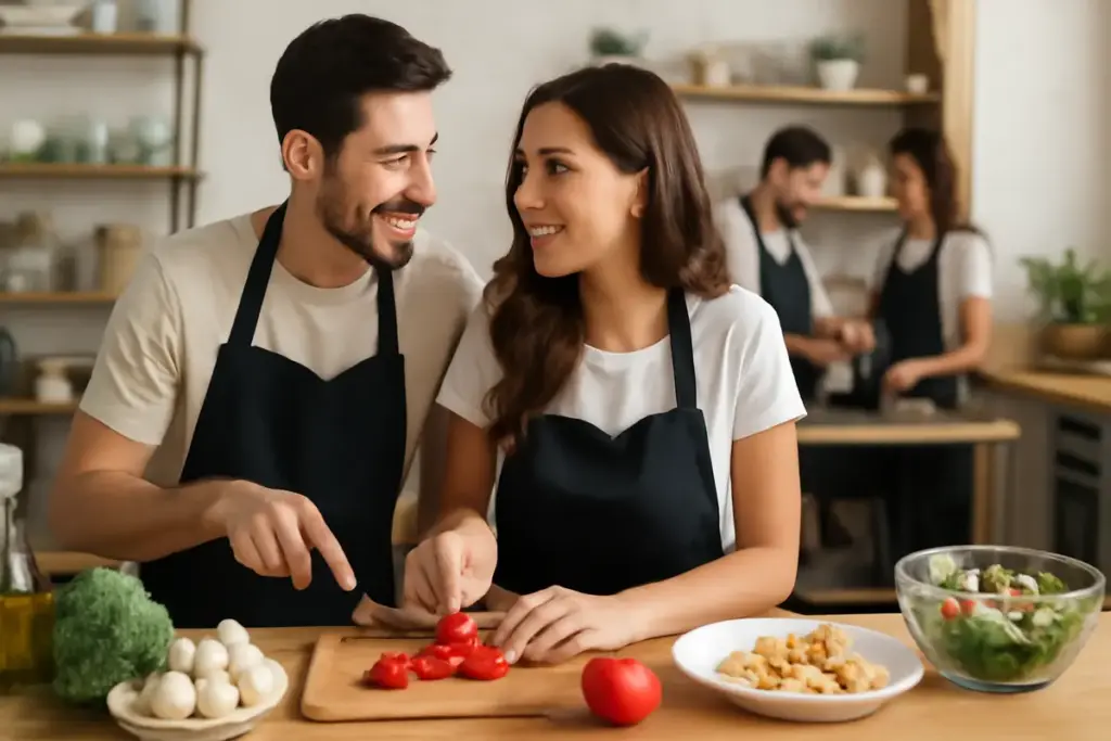 Corso di cucina per coppie: i vantaggi che portano anche a tavola