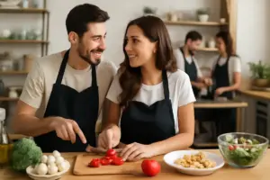 Corso di cucina per coppie: i vantaggi che portano anche a tavola