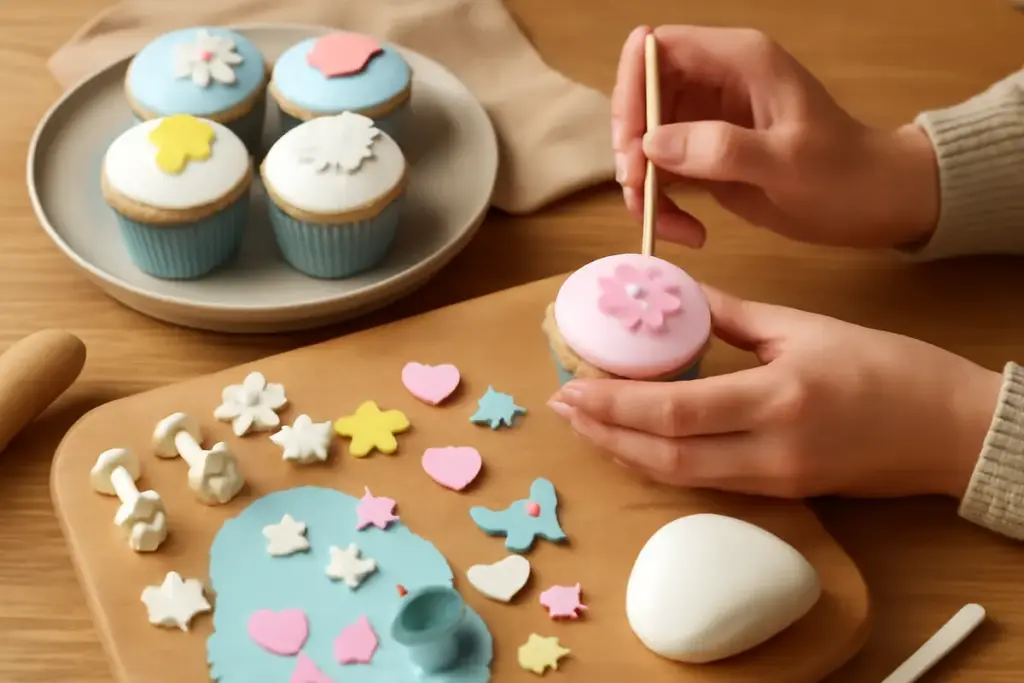 Come personalizzare cupcakes con pasta di zucchero? Il dettaglio creativo che sorprende gli ospiti