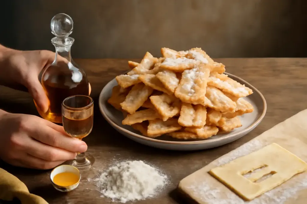 Come si fanno i crostoli croccanti friulani? Il segreto nascosto nella scelta del liquore giusto