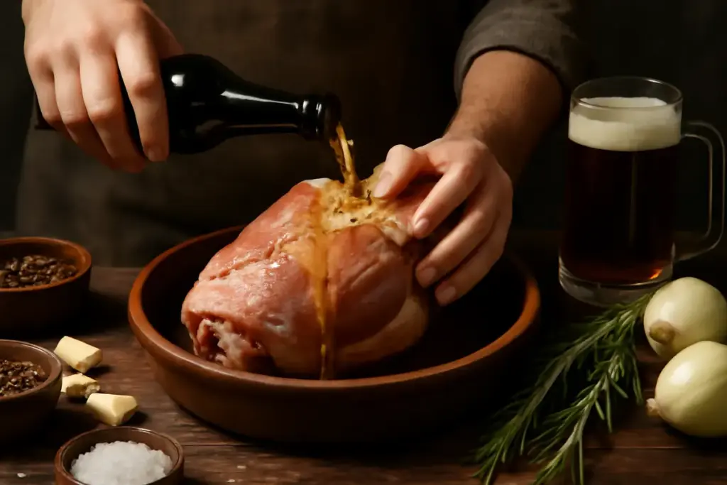 Come preparare lo stinco di maiale alla birra secondo la tradizione regionale? La marinatura che esalta il gusto