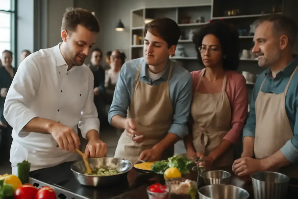 Come funzionano gli eventi di cucina interattivi: scopri perché impari di più dal vivo